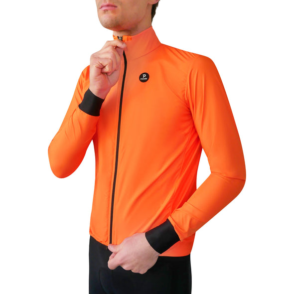 PRIMÓR Brezza High-Vis Orange Fluo Windproof Jacket - Cigala Cycling Retail